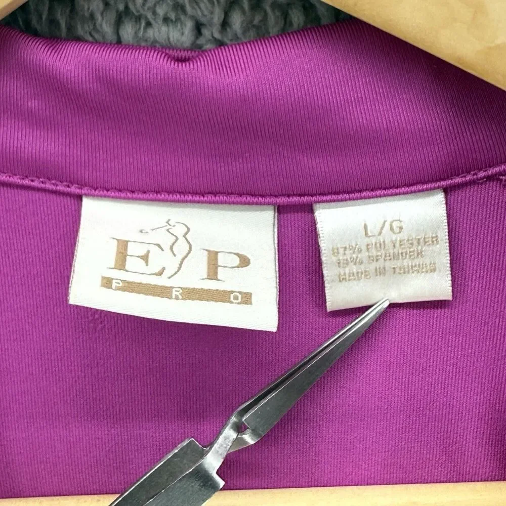 EP Pro Jacket Womens L Full Zip Long Sleeve Tennis Golf Athletic‎ Sports Pink